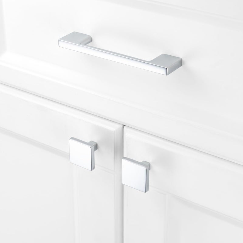 KOOFIZO 10 Pack 3-3/4 Inch Polished Chrome Kitchen Cabinet Pulls Chrome Cabinet Handles Chrome Cabinet Hardware for Kitchen Cabinets Drawer P01 Dresser Cupboard Bedroom Bathroom - Image 3